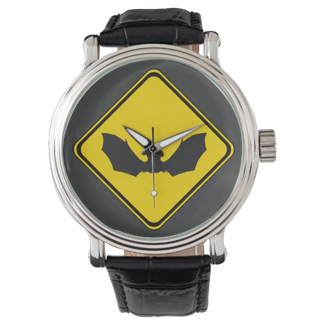 Pass auf! Fledermäuse! Armbanduhr (Vorderseite)