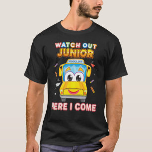 Pass auf Junior auf, ich komme Schulbus Kind studi T-Shirt