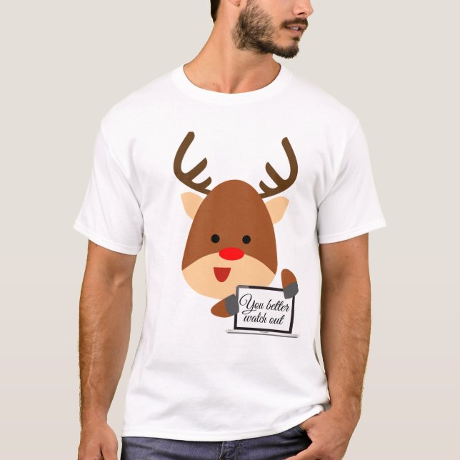 Pass besser auf Weihnachtshemd auf! T-Shirt (Vorderseite)