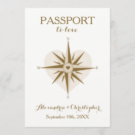 Pass-Hochzeit laden - Bestimmungsort-Reise-Thema Einladung
