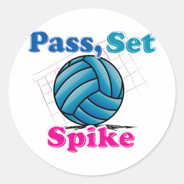 Pass Set Spike Runder Aufkleber (Vorderseite)