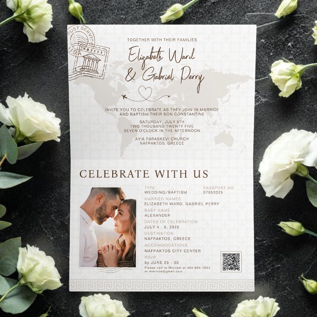 Pass Wedding & Baptisse Griechenland Reisen Einladung (Von Creator hochgeladen)