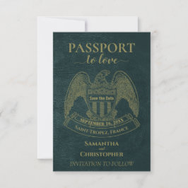 Pass zur Liebe Niedliche Fun Hochzeit in Urlaubsor Save The Date