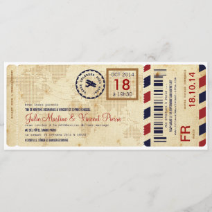 Passage d'Embarquement avion invitation de billet