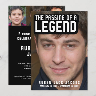 Passage d'un modèle photo funéraire légendaire inv