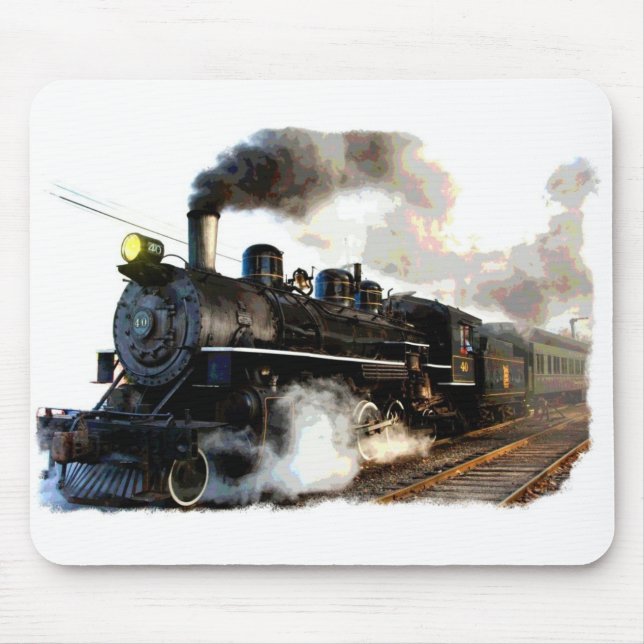 Passagier-Dampf-Zug Mousepad (Vorne)