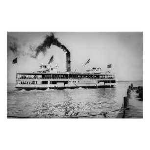 Passagierdampfer der Great Lakes G.A. Boeckling Fotodruck