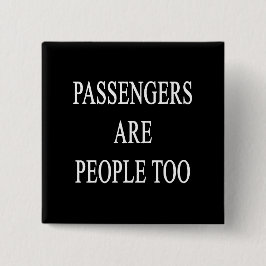 Passagiere sind Leute-lustiges Reise-Sprichwort Button