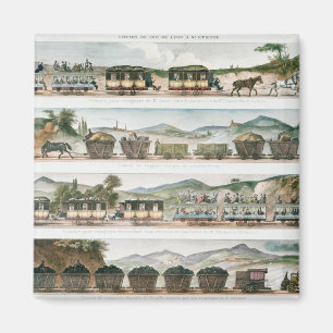 Passagiere und befördern die erste französische magnet