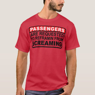 Passagiere werden aufgefordert T-Shirt