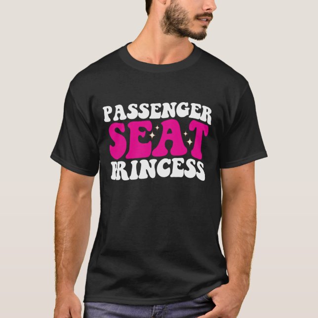 Passagiersitz Princess Girl Car Groovy Retro T-Shirt (Vorderseite)