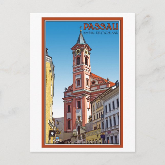 Passau - Pfarrkirche St. Paul Postkarte (Vorderseite)
