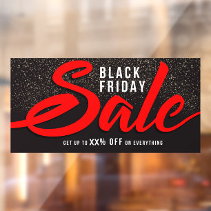 Passe das elegante Black Friday Sale Prozentrabatt Fensteraufkleber