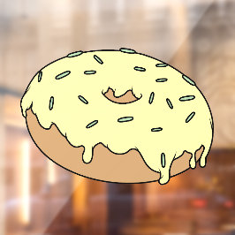 Passe dein Lieblings-Donut mit Streuseln an Fensteraufkleber