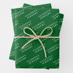 PASSE DEIN LOGO STYLISH MODERN ELEGANTE KLASSIKER GESCHENKPAPIER SET