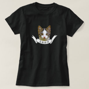 Passe den Namen und das Gesichtsfoto deiner Katzen T-Shirt