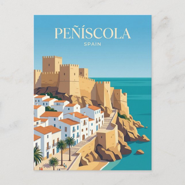 Passeig de la Drassana Spanien Postkarte (Vorderseite)
