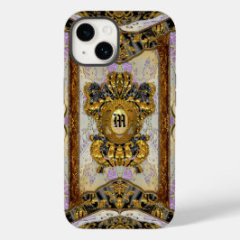 Passementerie Madeline Elegant Damask Monogram Case-Mate iPhone 14 Hülle
