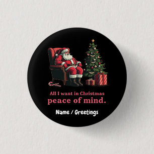 Passen Sie alles an, was ich für Weihnachten Woll  Button