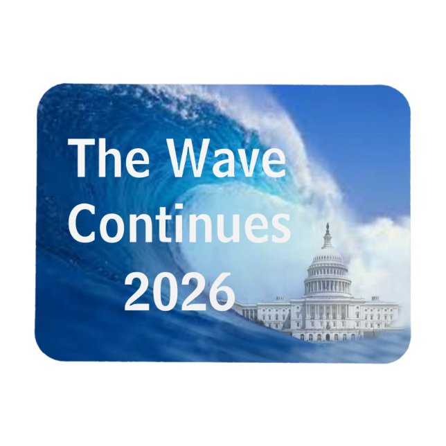 Passen Sie Blue Wave Election 2026 an Magnet (Horizontal)