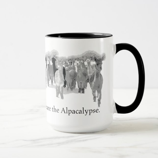 Passen Sie das Alpacalypse - lustiger Nerd-blöden Tasse (Rechts)