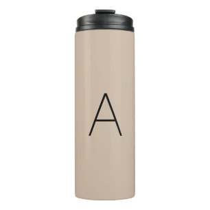 Passen Sie das Alphabet-Anfangsbeige an. Thermosbecher