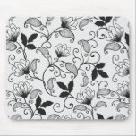 Passen Sie das Muster der schwarzen Flora an Mousepad<br><div class="desc">Passen Sie das Muster der schwarzen Flora an. Ändern Sie die Hintergrundfarbe.</div>