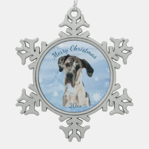 Passen Sie das Weihnachtsfest an. Schneeflocken Zinn-Ornament