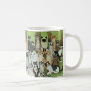 Passen Sie den Piepmatz auf Kaffeetasse