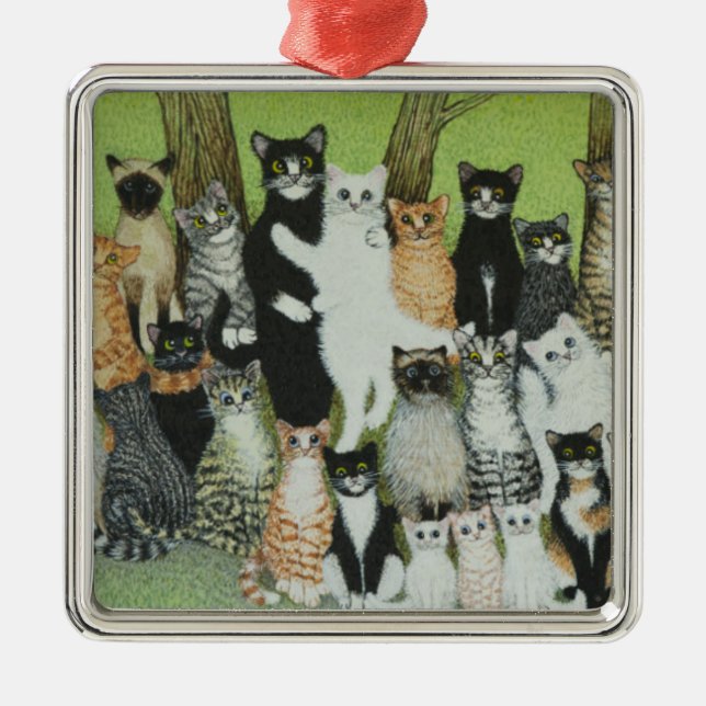 Passen Sie den Piepmatz auf Ornament Aus Metall (Vorne)