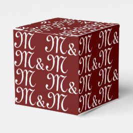 Passen Sie die Initials-Monogramm-Bordeaux eines P Geschenkschachtel