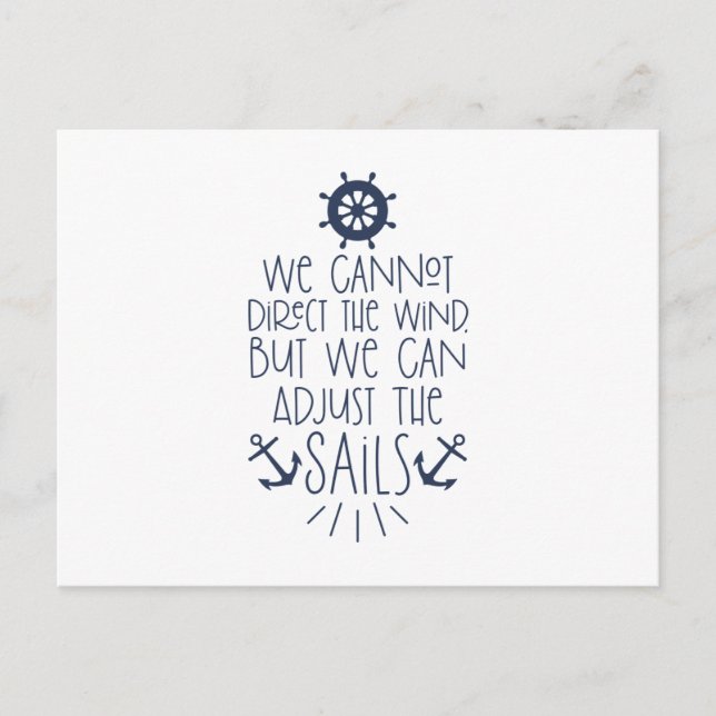 Passen Sie die Segel an Postkarte (Vorderseite)