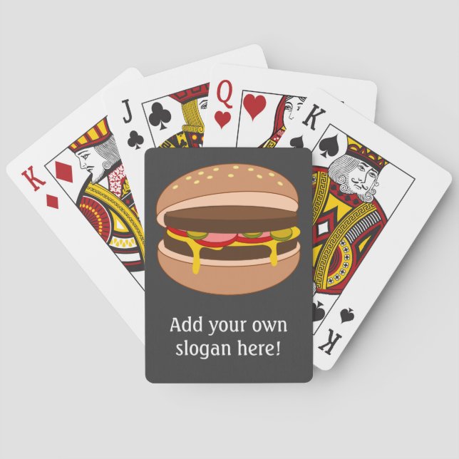 Passen Sie diese Hamburger-Grafik an Spielkarten (Rückseite)