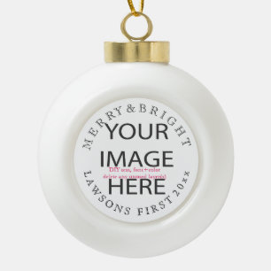 Passen Sie diese Keramik Weihnachtsschmuck an Kugel-Ornament