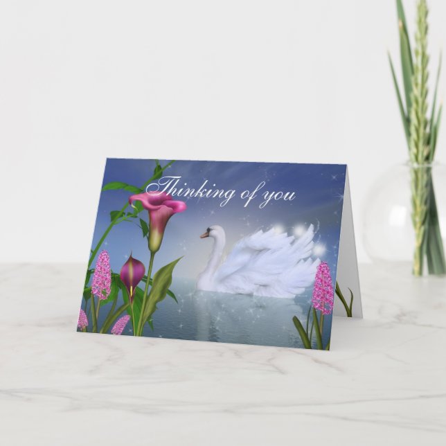 Passen Sie diese schöne Swan-Grußkarte an Karte (Vorderseite)