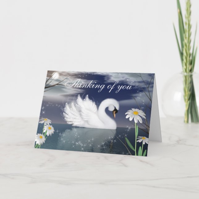 Passen Sie diese schöne Swan Grußkarte an Karte (Vorderseite)
