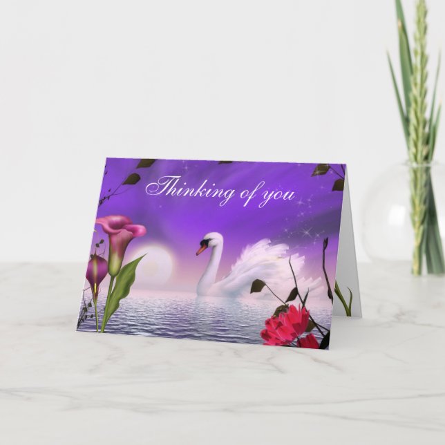 Passen Sie diese schöne Swan-Grußkarte an Karte (Vorderseite)