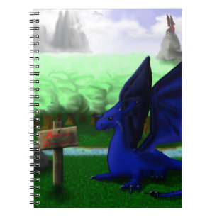 Passen Sie, Drachen auf Notizblock