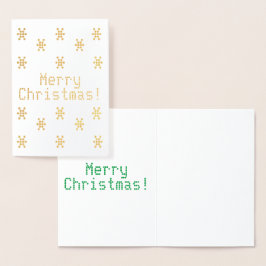 Passen Sie es an, frohe Weihnachten, Schneeflocken Folienkarte