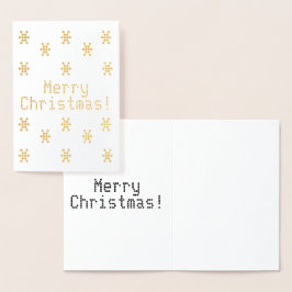 Passen Sie es an, frohe Weihnachten, Schneeflocken Folienkarte