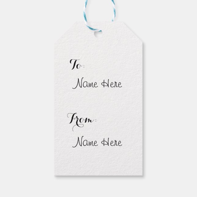 Passen Sie es an! Geschenkanhänger (Rückseite)