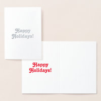 Passen Sie es an, Happy Holidays, rot - silber ode