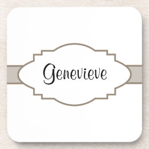 Passen Sie es an! Namensplakette Untersetzer