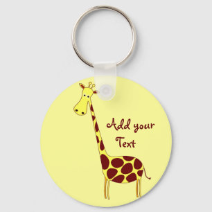 Passen Sie es an! Niedliches Giraffendesign Schlüsselanhänger