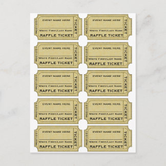 Passen Sie es an! Raffle Tickets Postkarte