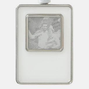 Passen Sie es an! Rahmen-Ornament Silber