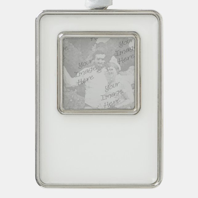 Passen Sie es an! Rahmen-Ornament Silber (Vorderseite)