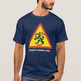 Passen Sie finnische Löwe-von der dunklen T - T-Shirt