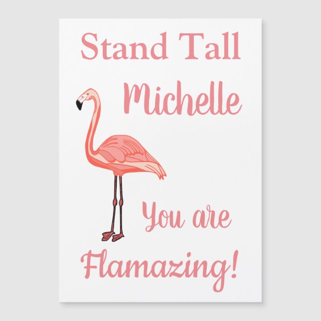 Passen Sie Flamingo Sie sind eine fantastische Mag Magnetkarte (Vorderseite)