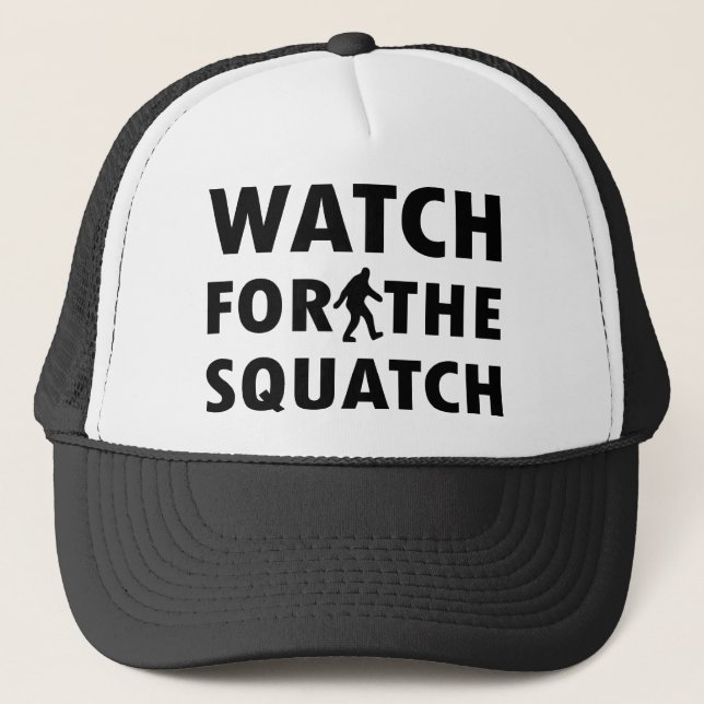 Passen Sie für Squatch auf Truckerkappe (Vorderseite)